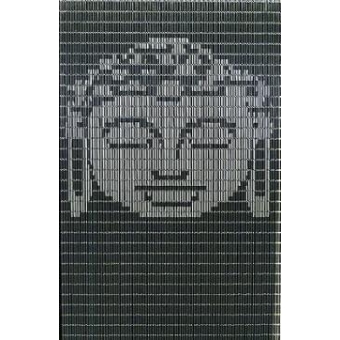 Vliegengordijn hulzen boeddha antraciet/zilver 90x210cm